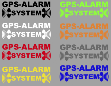 Aufkleber GPS Alarm System